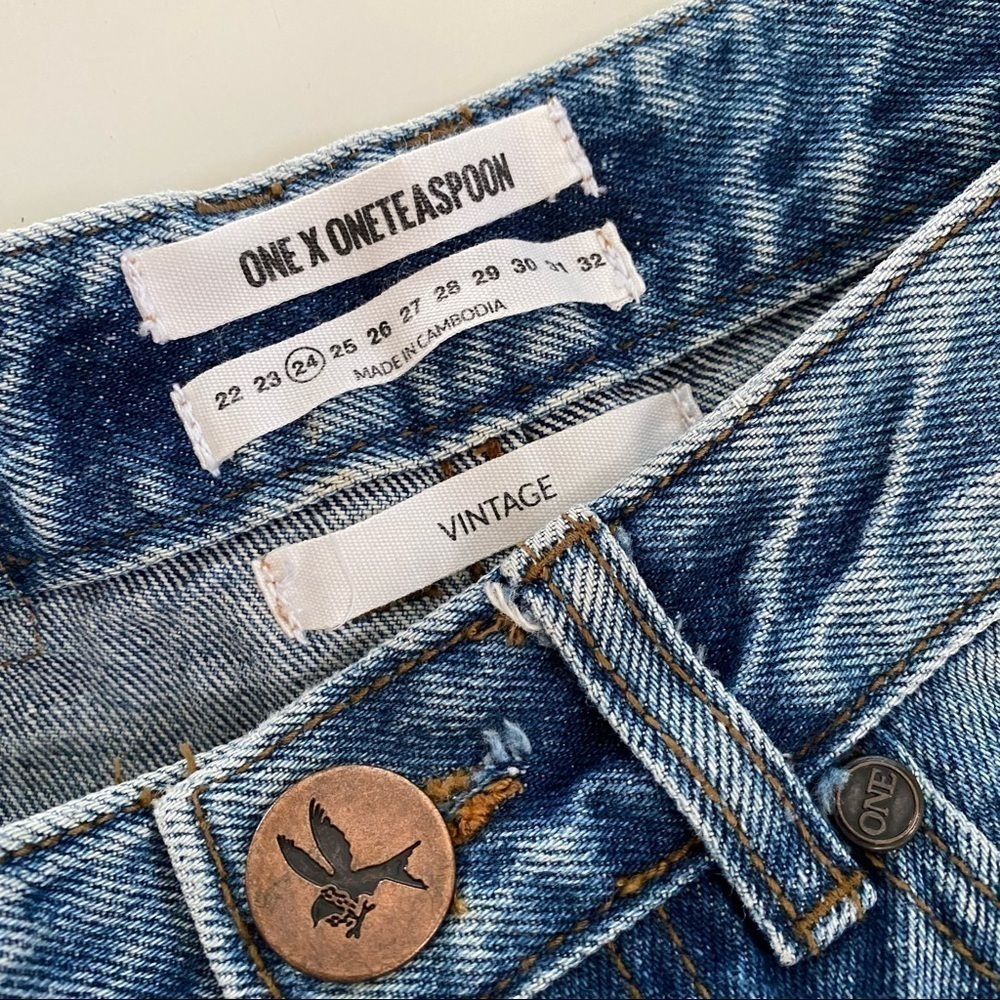 ONE Teaspoon • Vintage High waisted Bandit denim shorts - Picture 2 of 8